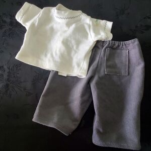 Cabbage Patch Kids Doll Top & Handmade Grey Pants Vintage 1980s CPK